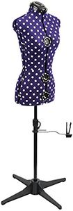 Sewing Online Adjustable Dressmakers Dummy, in Purple Polka Dot with Hem Marker, Dress Form Sizes 6 to 10 - Pin, Measure, Fit and Display your Clothes on this Tailors Dummy - 5906P