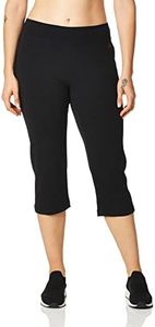 Danskin Women's Everyday Basic Capri Pant, Black, Small