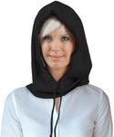 MAOOHON Faraday Protection Hood Faraday Hat with Silver Fabric Cover Head Neck Brain RF Shielding 5G Blocking WiFi Shield (black)