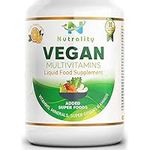 Nutrality Vegan Liquid Multivitamin Supplement, 500 mL, Advanced Vitamin Superfood Greens Blend with CoQ10, K2, B12 and Iron, Supports Brain and Cardiovascular Health, Men and Women