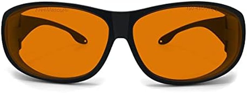 FreeMascot OD 6+ 190nm-490nm Wavelength UV light/Anti Blue Light Blocking Safety Glasses for 405nm, 445nm, 450nm,473nm Laser (Fit-over Frame 4)