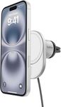 Belkin BoostCharge Pro Magnetic Wireless Car Charger with Qi2 15W, MagSafe-compatible magnetic car vent phone mount for iPhone 16, 15, 14, 13, 12 Series, 5ft /1.5m USB-C to USB-C cable included - Grey