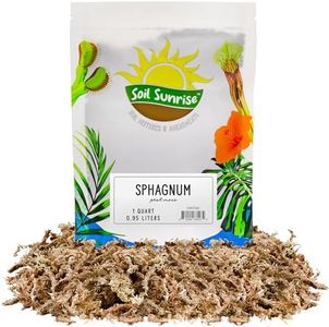 Long Fibered Sphagnum Peat Moss (1 Quart), All Natural Dried Moss for Orchids, Carnivorous Plants, Decorating, Terrariums