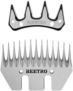 BEETRO Sheep Shears Replacement Blades, Professional Stainless Steel Clipper Blades for Sheep Alpacas Goats and More