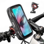 ROCKBROS Bike Phone Mount Bag Bike Phone Holder Bike Handlebar Bag Bike Phone Holder Bag 270°Rotatable Quick Release Bike Phone Holder Handlebar Bag Bicycle Phone Holder Bike Front Bag