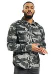 Brandit Vintage Shirt Longsleeve, grey camo, XL