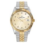 Mathey-Tissot Stainless Steel Swiss Made Analog Gold Dial Men Watch - H710Bdi, Multi-Color Band