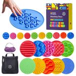 Special Supplies Matching Game Sensory Discs, 10 Pack, Tactile Stimulation for Kids, Supports Autistic and Processing Challenges, Calming and Stimulating Early Learning Play, Eye Mask Included