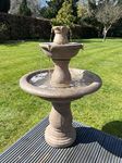 allpondsolutions Antique Stone Effect Classic Grey 3 Tier Fountain Water Feature