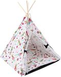 POPETPOP Pet Teepee Tent for Dogs Puppy Cat Bed Cute House Portable Pet Teepee for Small Dog Puppy Kitten Cat Random Color