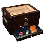 EWT High Gloss Cigar Humidors with Drawer (120CT+Drawer)