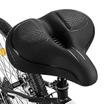 TONBUX Oversized Bike Seat for Men Women Comfort,Wide Bike Seat Cushion Replacement, Breathable Corfortable Bicycle Seat Saddle Compatible with Peloton/Exercise/Stationary/Electric/Cruiser Bikes