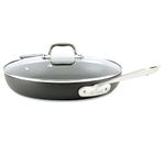 All-Clad E7859664 HA1 Hard Anodized Nonstick Dishwasher Safe PFOA Free Fry Pan with lid Cookware, 12-Inch, Medium Grey