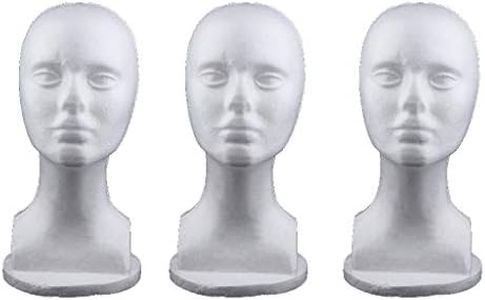 3x Female Foam Manikin Head for Hairpiece