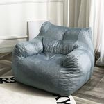 N&V Bean Bag Chair Giant High-Density Foam Filling Sofa for Teens, Adults to Gaming, Reading, and Watching TV