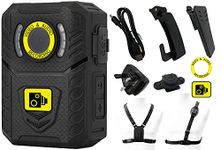 Brifield® BR3 Body Camera - QHD 1440p, 128GB Memory Card, Night Vision | Body Cam, Body Worn Camera, Body Cameras | Includes Klickfast Shoulder Harness & Stud