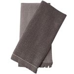 UMC HOME Pack Of 2 Premium Kitchen Towels | 100% Cotton Luxury Tea Towels |Cleaning Dishcloths | Kitchen Hand Towels Set | Machine Washable Kitchen Dish Towels | (40x60 CM, Midnight Grey)