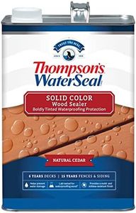 Thompson’s WaterSeal Solid Color Waterproofing Wood Stain and Sealer, Natural Cedar, 1 Gallon