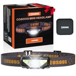 COSOOS Headlamp Flashlight with Case,COSOOS Head Lamp,Waterproof Running Headlamp,Best headlight for Camping,Night Jogging,Hiking,Biking,Reading,Dog Walking,Runner,Kids,Children,Only 1.6oz/48g(NO AA B