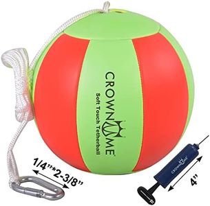 CROWN ME Tetherball Ball and Rope Set- Tetherball Ball with Rope and Carabineer Hoop