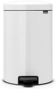 Brabantia NewIcon Pedal Bin, 20 Litre, White