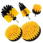 Drill Brush for Cleaning, 5Pcs Drill Brushes Set, Power Scrubber Attachment Kit for cleaning Bathroom, Kitchen, Sink, Tub, Floor/Wall Tile, Grill, Boat/Car wheel all Surfaces, Fits Most Drills