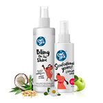 Captain Zack Combo | Bling on The Shine Nourishing Dry Shampoo, 250 ml + Scent’sationally Yours Perfume/Cologne/Deodorant/Smell Remover Spray for Dogs & Cats,100 ml | Pack of 2 |