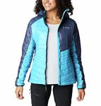 Columbia Womens Platinum Peak Hooded Jacket, Blue Chill, Nocturnal, M