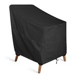 KHOMO GEAR - Panther Series - Patio Chair Cover - Heavy Duty Outdoor Furniture Cover - Black