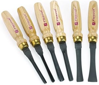 Flexcut Carving Tools, Mallet-Carving Chisels and Gouges for Woodworking, Starter Set of 6 (MC150)