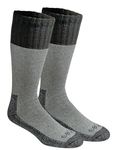 Dickies Men's High Bulk Acrylic Thermal Boot Crew Socks, (2, 4 Casual, Grey (2 Pairs), Large