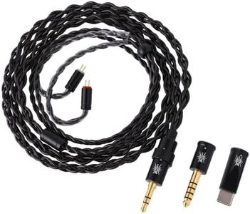 Linsoul Kiwi Ears x B_Media Terras IEM Cable, with Type-C USB C/3.5mm/4.4mm Plug,4N Single Crystal Copper 32AWG 4-Core in Ear Monitor Cord, 1.25m HiFi Upgrade Wire for Astral Orchestra II Arete Hype4