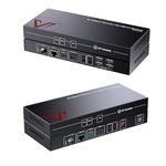 AV Access HDMI USB KVM Extender(HDBaseT),100m(330ft) 4K 60Hz Over Cat5e/6a,Keyboard+Mouse+HDMI+USB,4 Ports USB2.0, No Signal Loss and Latency, RS232, POE, Independent EDID Management