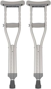 PCP Aluminum Crutches, Push Button Adjustable Height, Lightweight, 1 Pair, Kids Child Size (4'0" to 4'6")