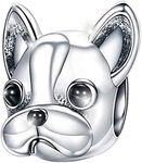 Charm Pendant New 2022 MariaFonte Dog French Bulldog Birthday Anniversary Offer Beads Bracelet Silver 925 Cheap Heart Mum Family Woman Compatible Lucky Charm Christmas Girl, Silver