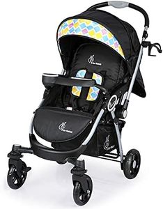 R for Rabbit Chocolate Ride Stylish Baby Stroller and Pram for Baby, Kids, Infants, Newborn, Boys & Girls of 6 Months to 3 Years | 6 Months Warranty | (Black Multi)