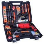 IBELL Professional Tool Kit with Impact Drill IBL TD13-100 R2, 650W, Copper Armature, Chuck 13mm Keyless Auto, 115 Home Essential Tools/Accessories