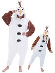 GONAAP Unisex Adult Olaf Onesie Pajamas Animal One Piece Costume Cosplay Sleepwear (Olaf, X-Small)