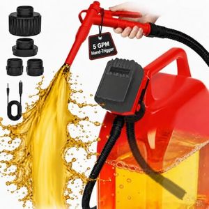 Bonviee Cordless Fuel Transfer Pump, Hand Trigger Nozzle, 5 GPM
