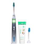 emmi-dent Platinum Electric Ultrasonic Toothbrush (White Starter Set) I Ideal for Sensitive Teeth & Gums I Optimal Tooth Brushing Without Scrubbing I Up to 15 Days of Battery Life