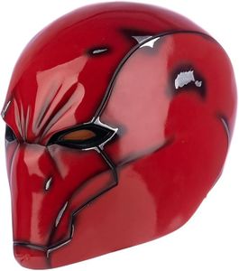 Red Resin Comics Helmet Men Full Face Anime Mask for Adults with Anti-Hero Cosplay Costume - Collectibles