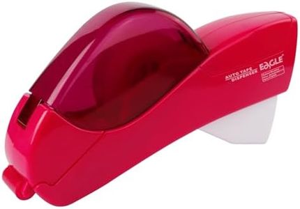 Eagle Automatic Tape Dispenser, Tape Gun, Single Handheld Design, Free 1 Roll of 0.5 Inch (12 mm) and 1 Roll of 0.75 Inch (19 mm) Tapes (Pink)
