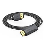 Vorothin 4K DisplayPort to HDMI Cable 4Feet 1-Pack, Nylon Braided Unidirectional DP to HDMI Cord Adapter Male to Male High Speed Compatible for Dell, HP, Insignia, Samsung, More