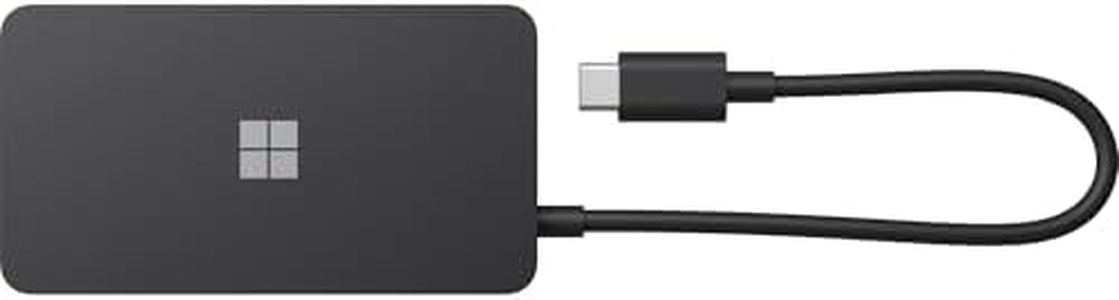 Microsoft USB-C Travel Hub - Multiport Adapter with VGA, USB, Ethernet, HDMI Ports. Compatible with USB-C Laptops/PCs