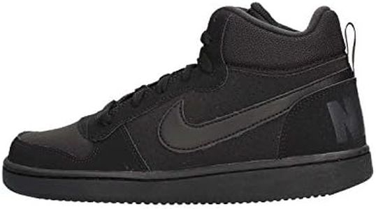 Nike Court Borough Mid Kids, Black/Black/Black, 5.5 Big Kid