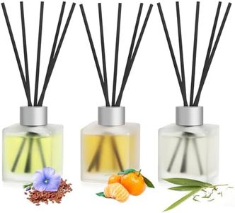 Aeeteek 3-Pack Reed Diffuser Set, Linen/Citrus/Bamboo White Tea Scented Oil, Forest Aroma Essential Oils with Diffuser Sticks, Long Lasting Bathroom Air Freshener, Home Fragrance for Room Decor