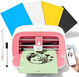 S501 Vinyl Cutter Machine with Built-in Storage, Die Cutting Machine of Multi Material Vinyl, HTV, Cardstock, Paper, Includes Cutting Mat, Black Pen, Weeding Tool, Pink