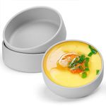 Silicone Microwave Egg Cooker, 3 Pack Air Fryer Egg Molds Eggwich Maker, Individual Egg Cups for Sandwiches Breakfast - Grey