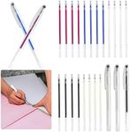 BUENTYA 5 Colors Heat Erasable Fabric Pens, Fabric Marking Pens Set with 20 Refills Heat Disappearing Fabric Pen High Temperature Disappearing Pen Heat Erase Pens for Quilting, Sewing, Dressmaking