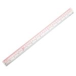 uxcell uxcell40cm 16 Inches Length Measure Clear Plastic Straight Edge Ruler